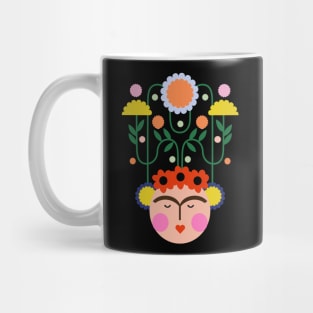 Cute Colorful Frida kahlo painter summer flowers viva la vida Mug